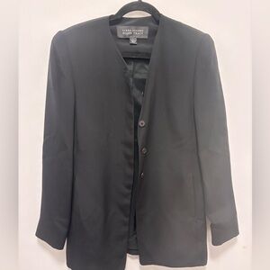 Ellen Tracy Black Lightweight Shirt Jacket blazer